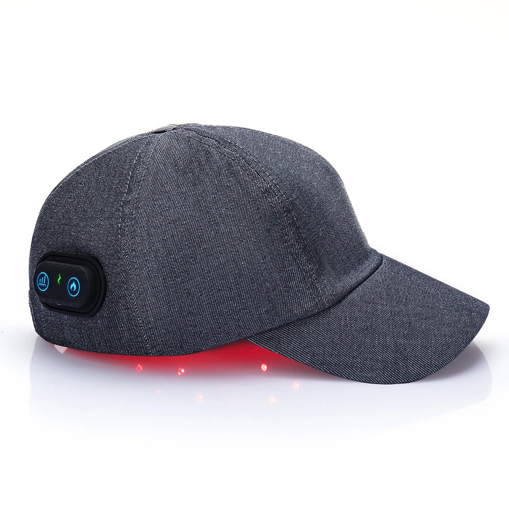 Full Coverage Red Light Therapy Cap in Grey AU Plug