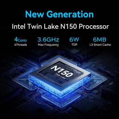 Compact Mini PC 12GB RAM 256GB SSD 4K Dual LAN