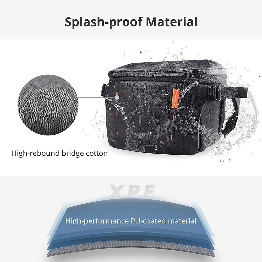 11L Camera Sling Bag Waterproof Crossbody for DSLR Black