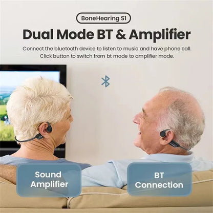 Wireless Bone Conduction Headphones for Seniors and Hearing Aid