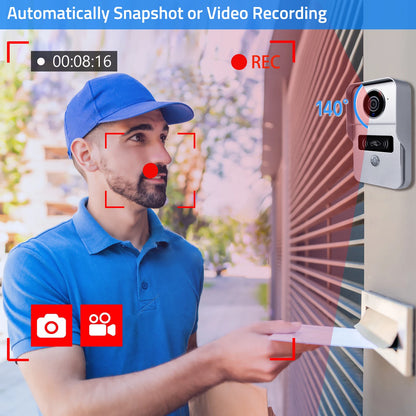 WiFi Video Doorbell Intercom Kit with 1080p Night Vision Camera
