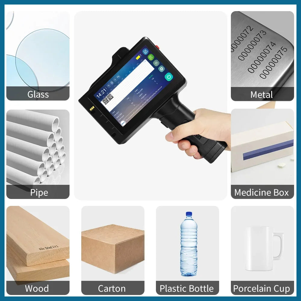 Portable Inkjet Printer Gun with 3 Fast Dry Ink Cartridges