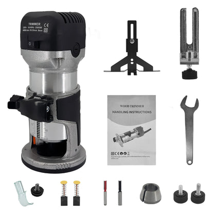 Black 2000W Electric Wood Router with 40000RPM