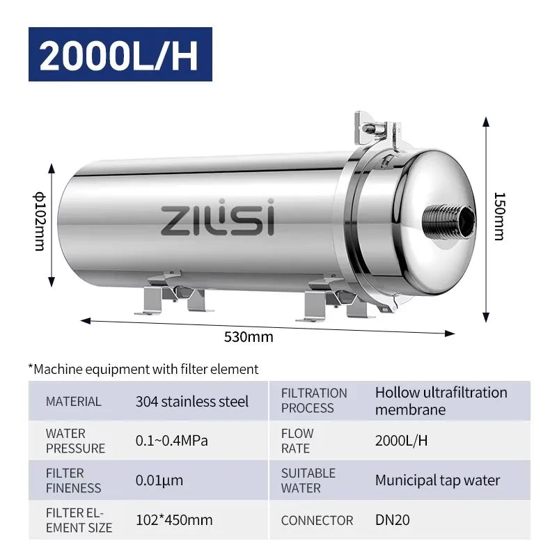 2000L Home Water Purifier with Pre Installed Pipe System