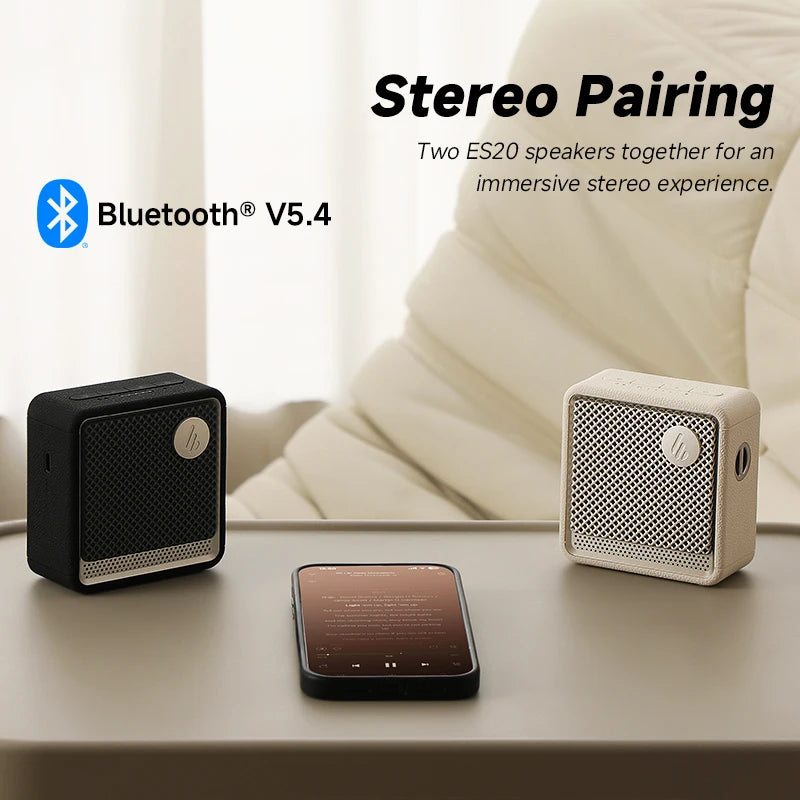 Edifier ES20 Portable Bluetooth Speaker with Deep Bass and LED Lights