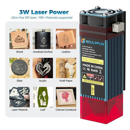 Compact 3W Laser Engraver Plug and Play Craft Machine