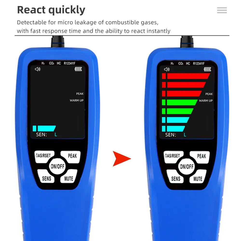 Portable Refrigerant Gas Leak Detector with Alarm Probe