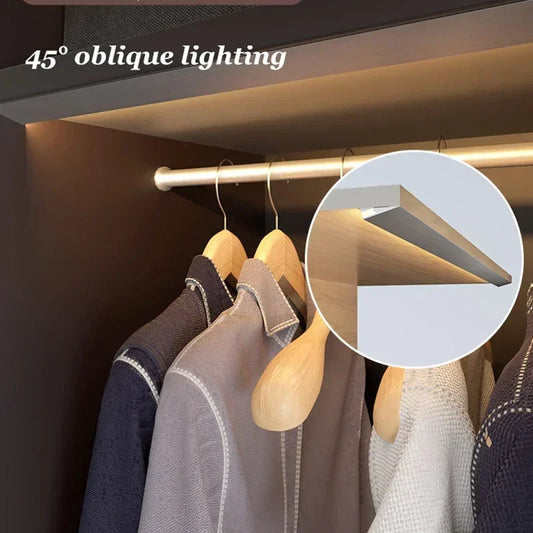 Cold White 100CM LED Wardrobe Lights Black 10pcs
