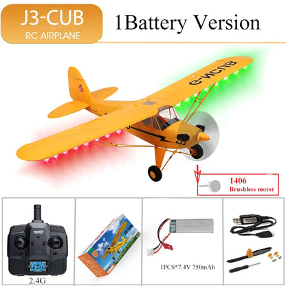 1B LED RC Plane 2.4G Brushless Motor with 3D/6G