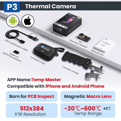 Heavy Duty P3 Phone Holder Compatible with USB-C Thermal Camera