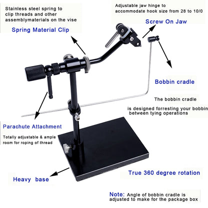 Adjustable Rotary Fly Tying Vise for Artificial Fly Making