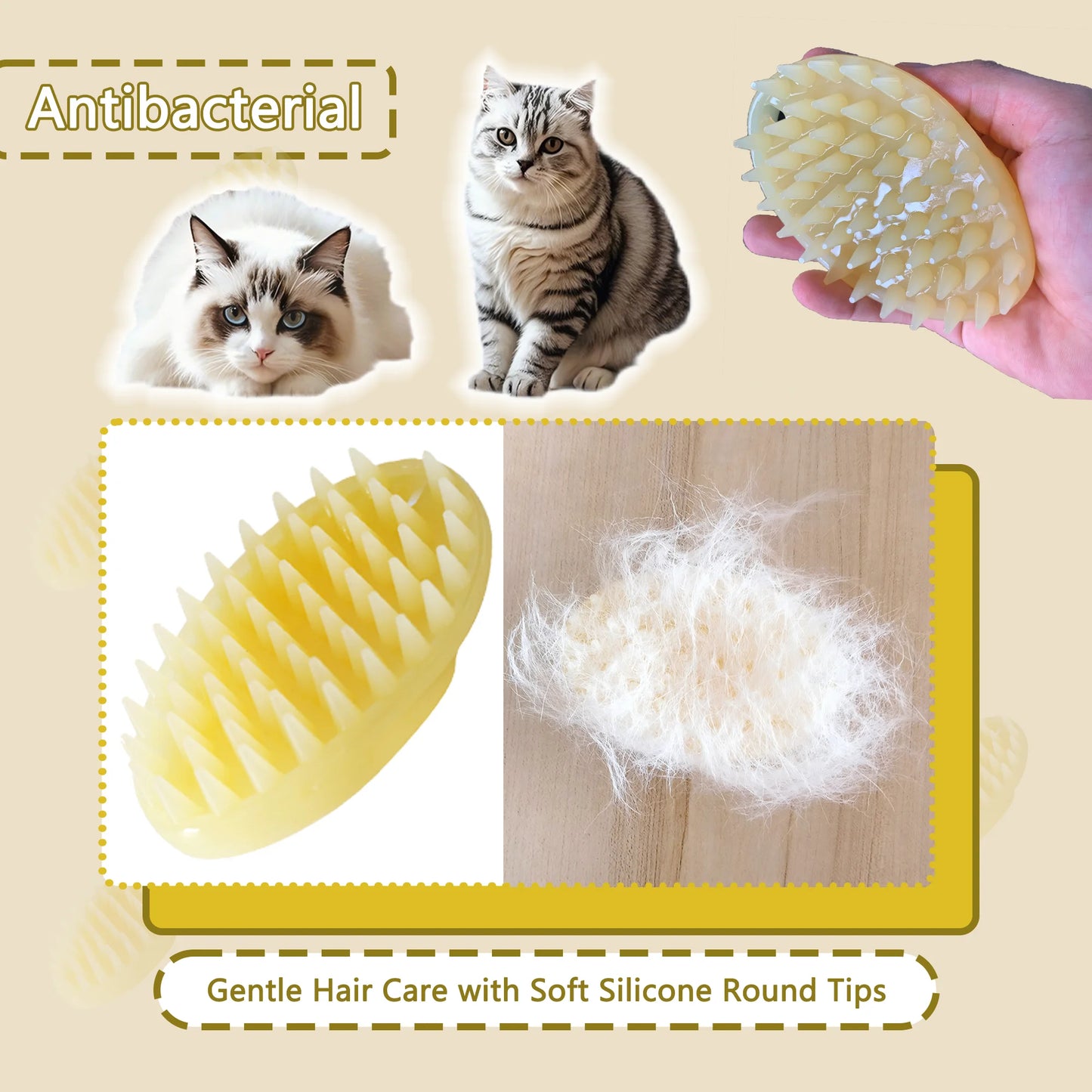 20PCS Pet Hair Removal Silicone Grooming Combs
