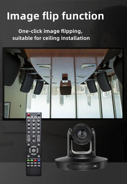 4K 20X Zoom PTZ Camera for Business and Streaming
