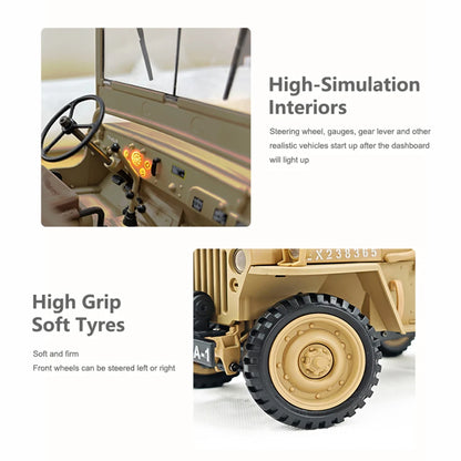 1:14 4WD RC Military Climbing Truck Yellow
