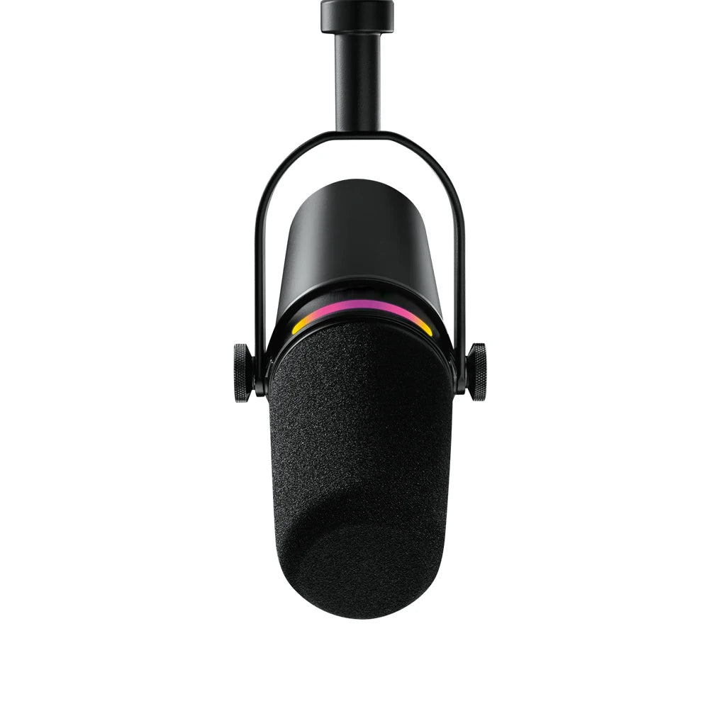 Dynamic Podcast Microphone with USB-C XLR and LED Panel