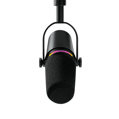 Dynamic Podcast Microphone with USB-C XLR and LED Panel