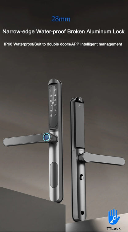 Waterproof Smart Sliding Door Lock Fingerprint Password App Control