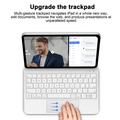 Magnetic Touch Keyboard White Case for iPad Pro 12.9