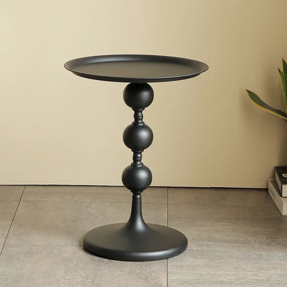 Black Round Coffee Table Modern Sofa Side Table