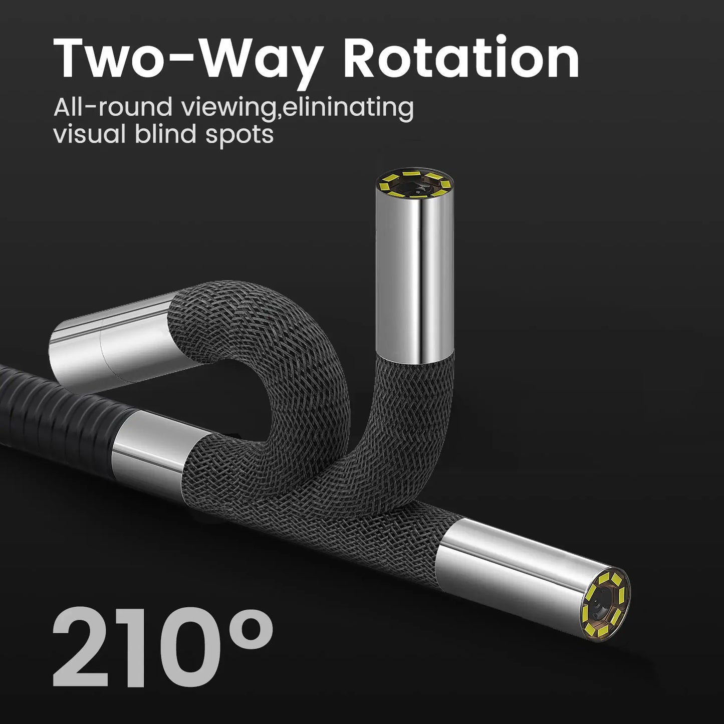 2.0MP 6.2mm Two Way Inspection Borescope 1.2m Smartphone