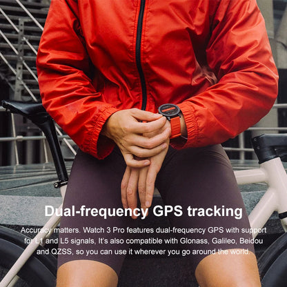 Rechargeable Smartwatch with GPS Blood Oxygen Monitor Orange Edition
