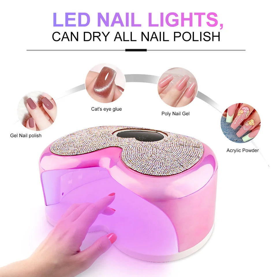 Rechargeable Nail Drill with LED UV Nail Lamp Set
