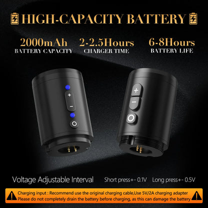 Wireless Coreless Tattoo Pen for Smooth Precision