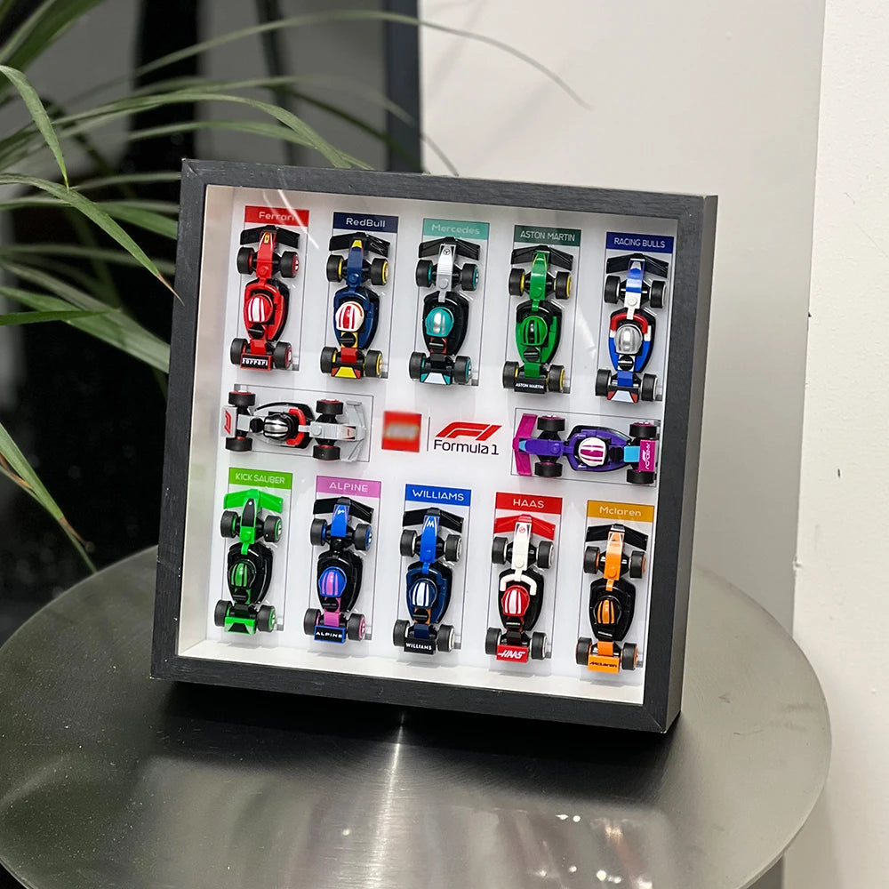 White Base Display Box for Lego Models and Collectibles