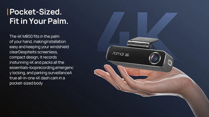 Front and Rear 4K Dash Cameras with 128GB