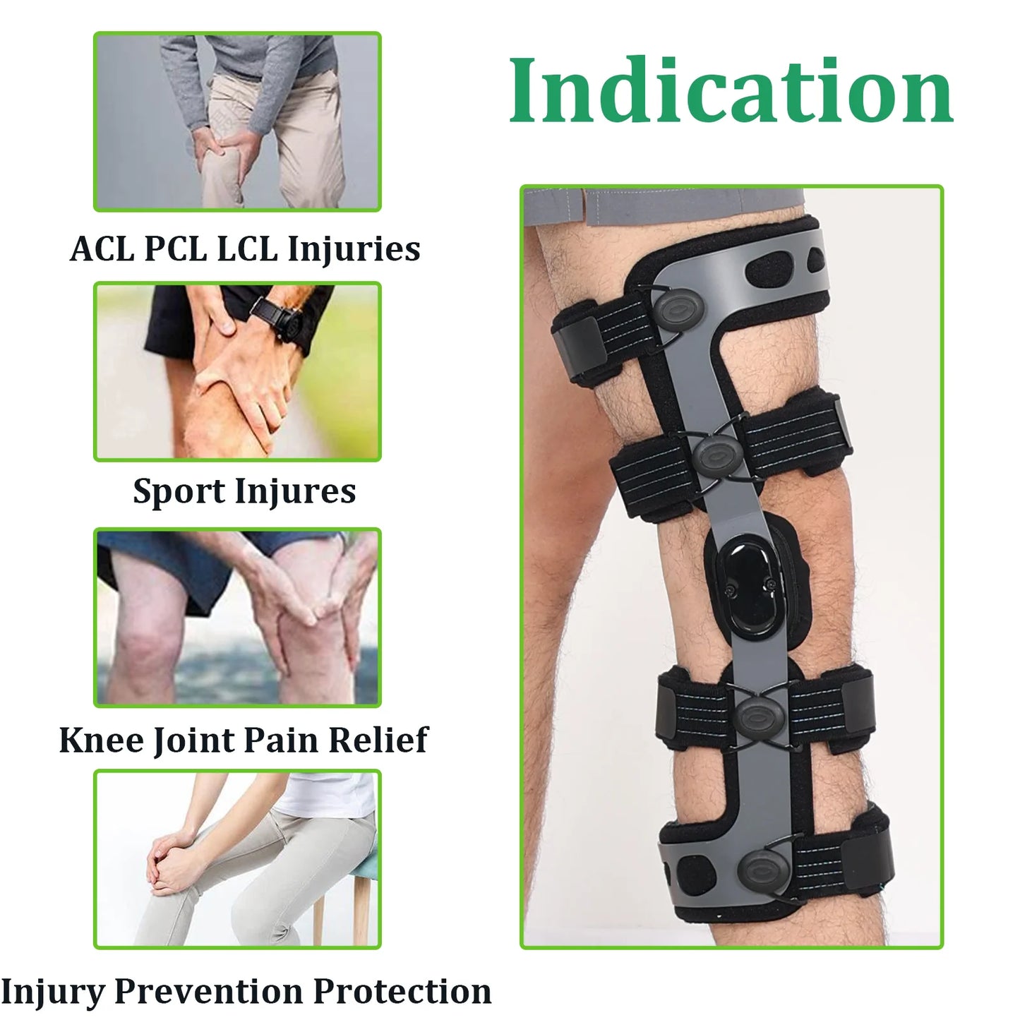 XL Black Left Hinged Knee Brace