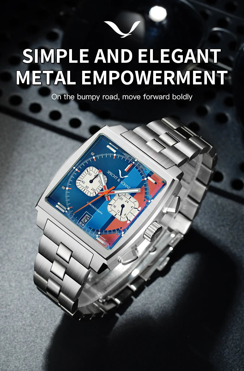Stylish New Color-2 Stainless Steel Chronograph Watch