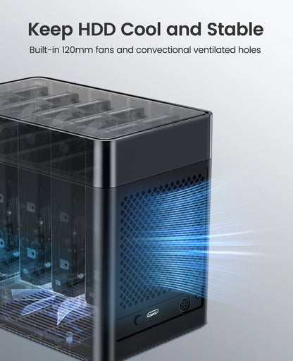 ORICO 5-Bay Magnetic SATA HDD Case USB-C Gamer Storage