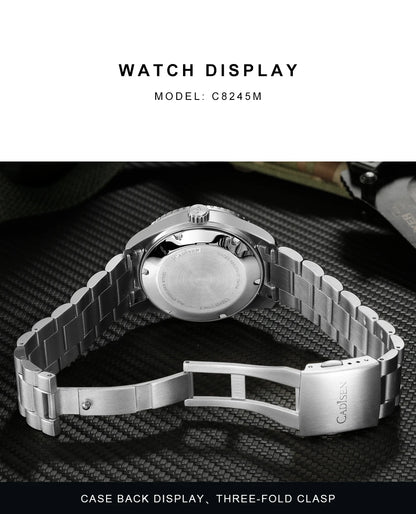 Luxury Automatic Watch Ceramic Bezel Waterproof Blue