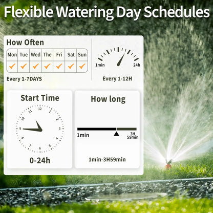 Smart WiFi Garden Irrigation Timer 4 Zone Brass Controller