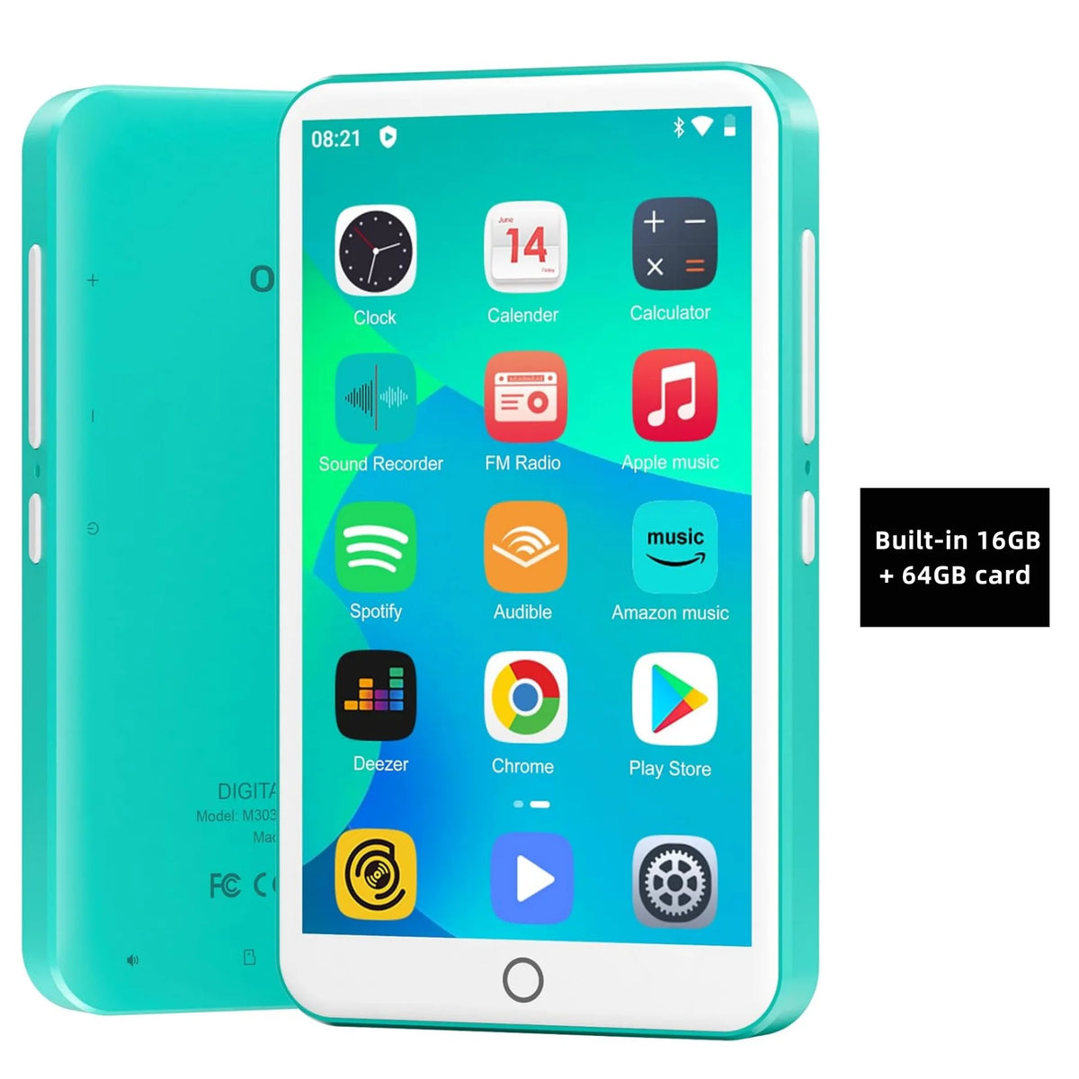 80GB Portable MP3 Player with Bluetooth and Wi-Fi
