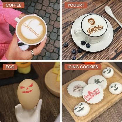Portable Edible Ink Print Pen Brown Colour
