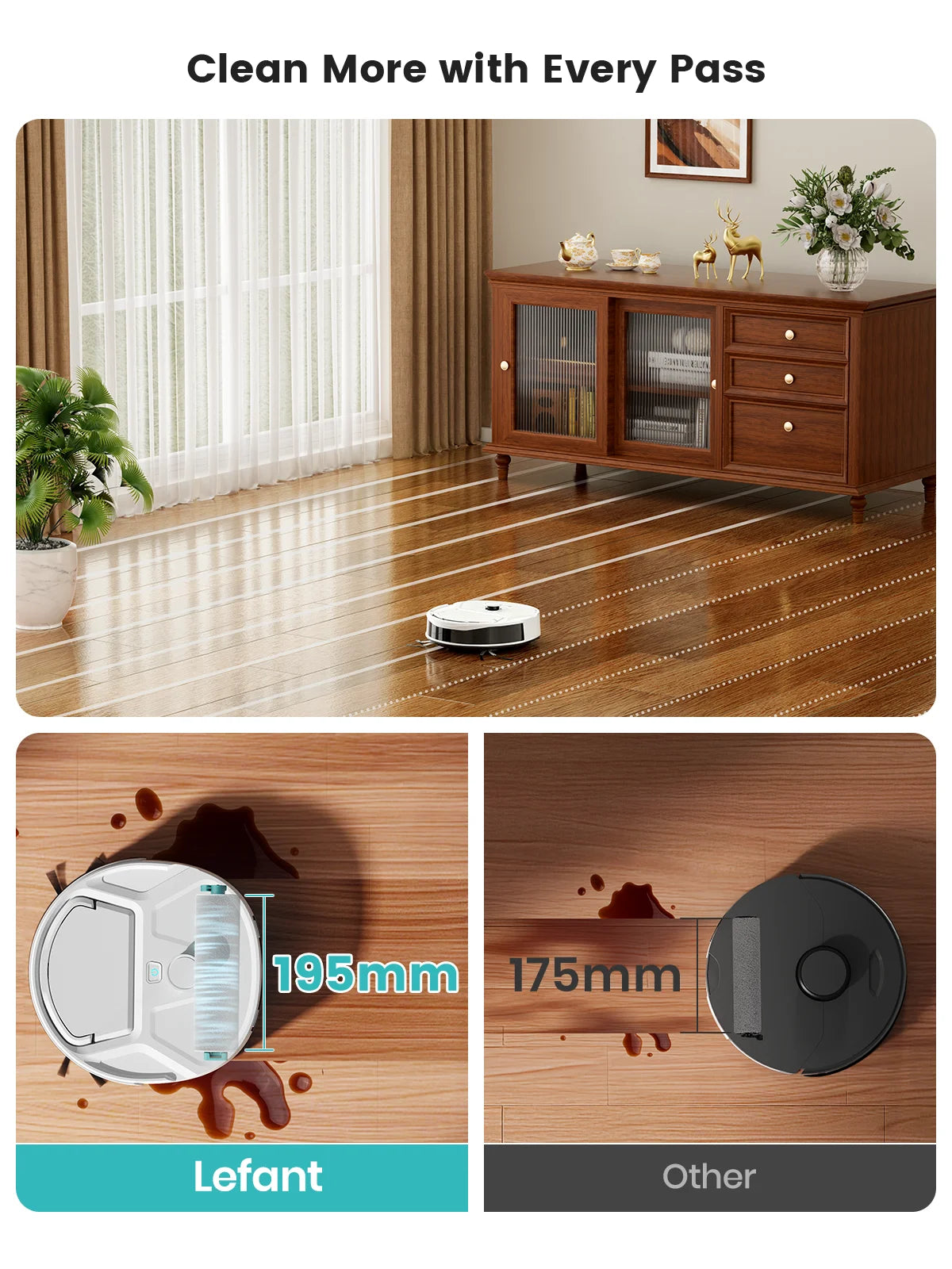 Robot Vacuum Cleaner 18000Pa with Laser Mapping & Obstacle Avoidance