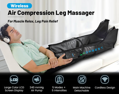 Pro M Air Compression Leg Massager Boots 240mmHg