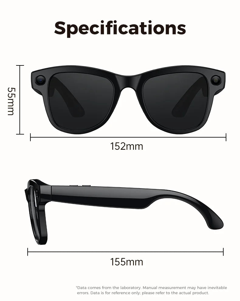 4K AI Smart Glasses 32GB Bluetooth Voice Assistant Camera