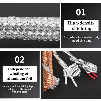 0.75m HiFi Silver RCA Turntable Cable