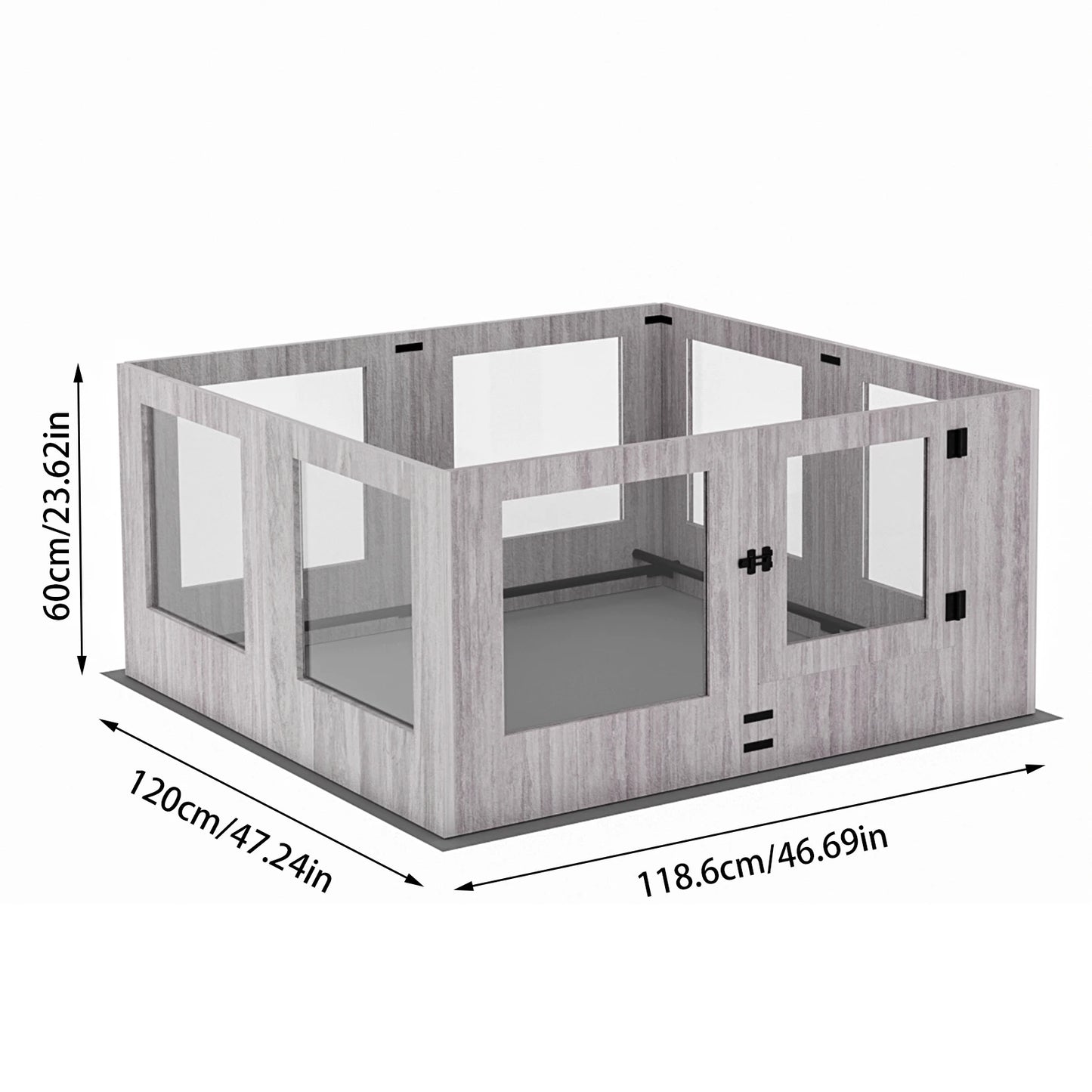 8-Panel Indoor Dog Puppies Playpen with Waterproof Pad