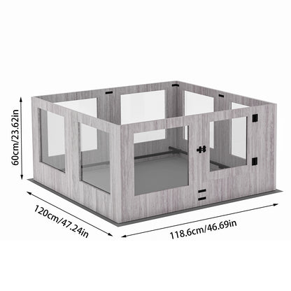 8-Panel Indoor Dog Puppies Playpen with Waterproof Pad