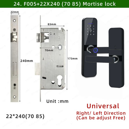 IP65 Waterproof Smart Door Lock Tuya WiFi Fingerprint Keyless