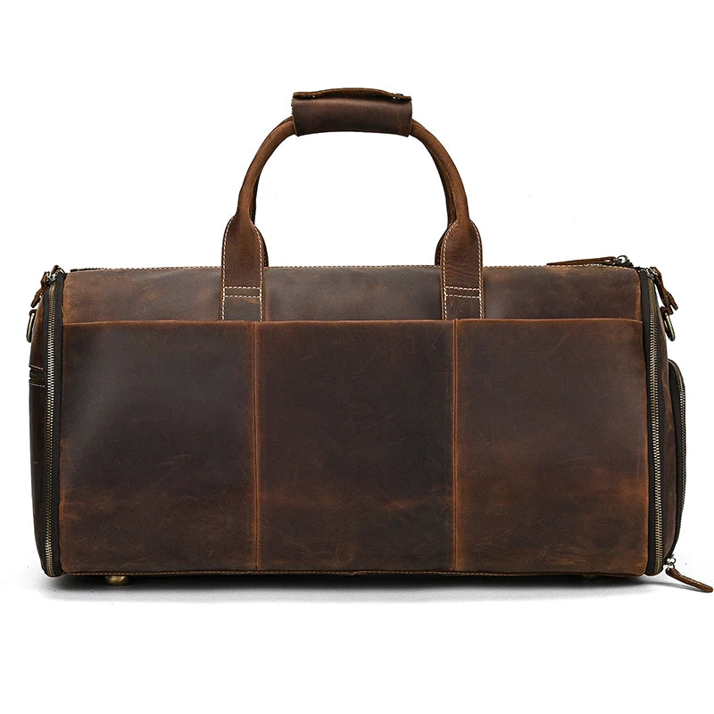 Mens Travel Duffel Bag with Clothes Cover Coffee