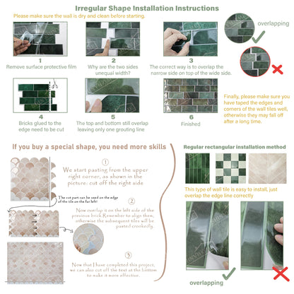 30 PCS Kitchen and Bathroom Tile 3D Heat Proof DIY Ready