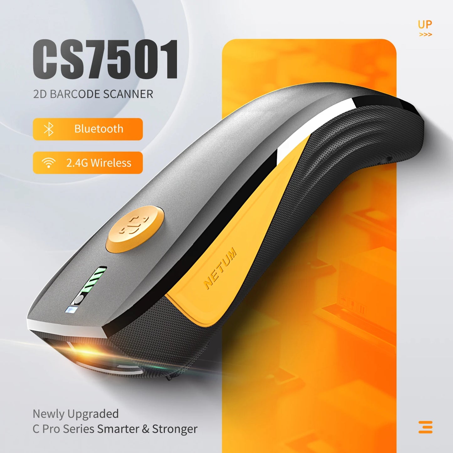 Portable Wireless Bluetooth 2D Barcode Scanner 2400mAh