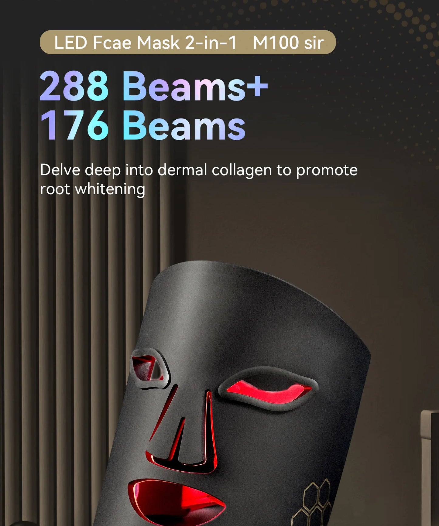 2 in 1 White LED Mask for Face and Neck