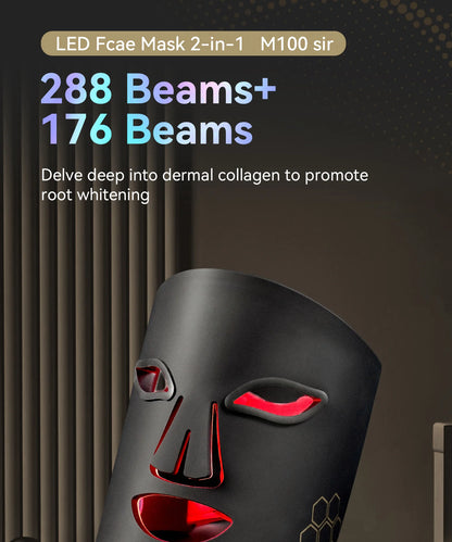 2 in 1 White LED Mask for Face and Neck