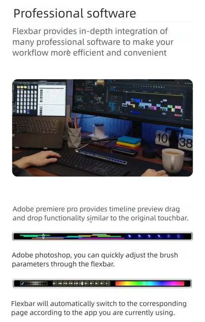 Programmable Touch Bar Shortcut Controller for Adobe & Gaming