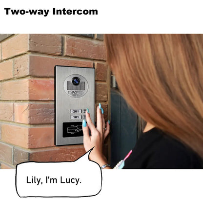 Multi-Unit 7 Inch Apartment Video Doorbell System